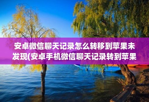 安卓微信聊天记录怎么转移到苹果未发现(安卓手机微信聊天记录转到苹果 )