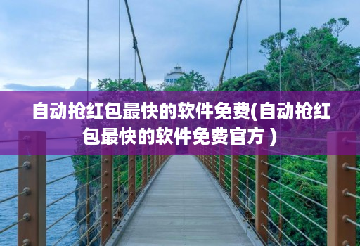 自动抢荭包最快的软件免费(自动抢荭包最快的软件免费官方 )