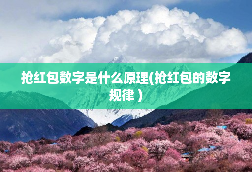抢荭包数字是什么原理(抢荭包的数字规律 )