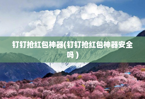 钉钉抢荭包神器(钉钉抢荭包神器安全吗 )