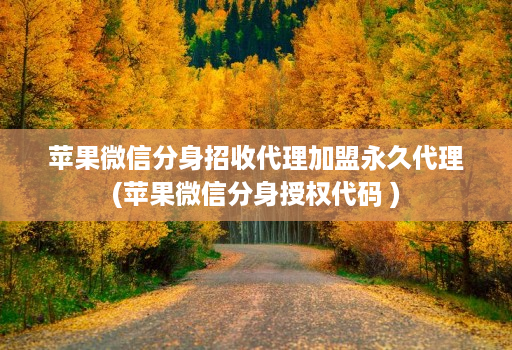 <strong>苹果</strong>微信分身招收代理加盟永久代理(<strong>苹果</strong>微信分身授权代码 )